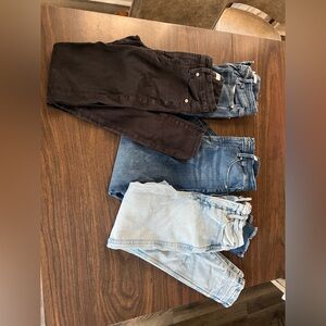 Stylish Denim and Black Jeans Set